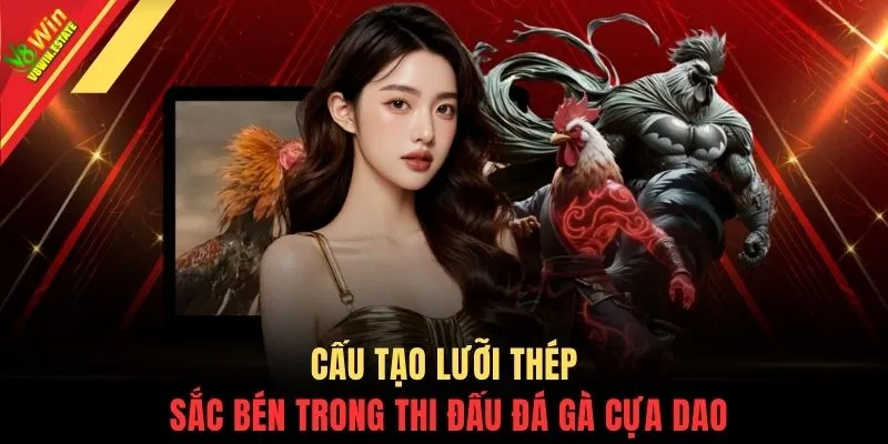 Cấu tạo lưỡi thép sắc bén trong thi đấu đá gà cựa dao